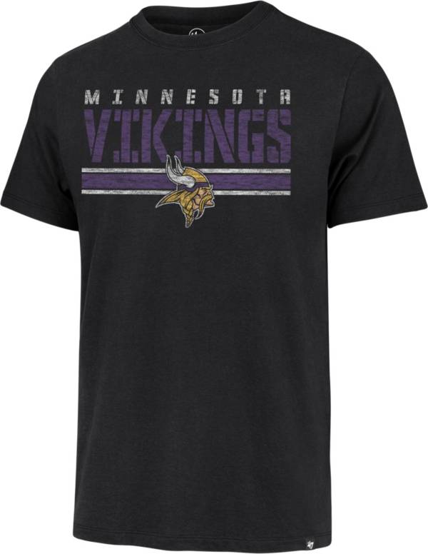 '47 Men's Minnesota Vikings Black Franklin Stripe T-Shirt