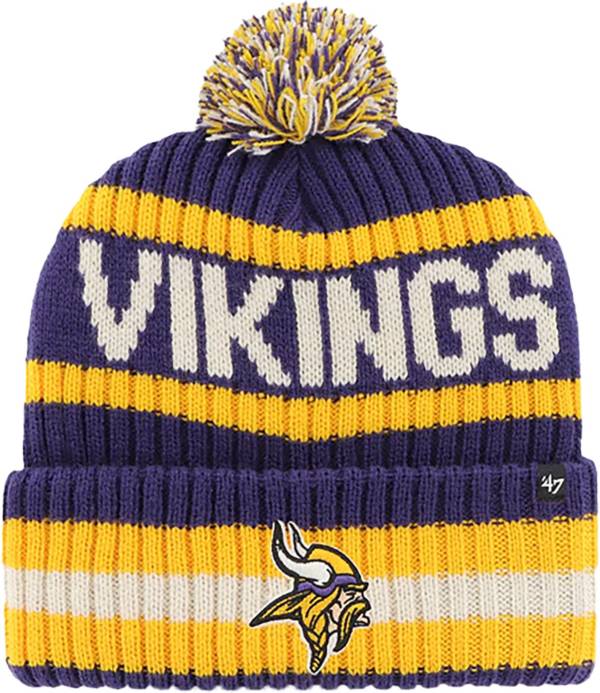 '47 Men's Minnesota Vikings Bering Purple Pom Knit