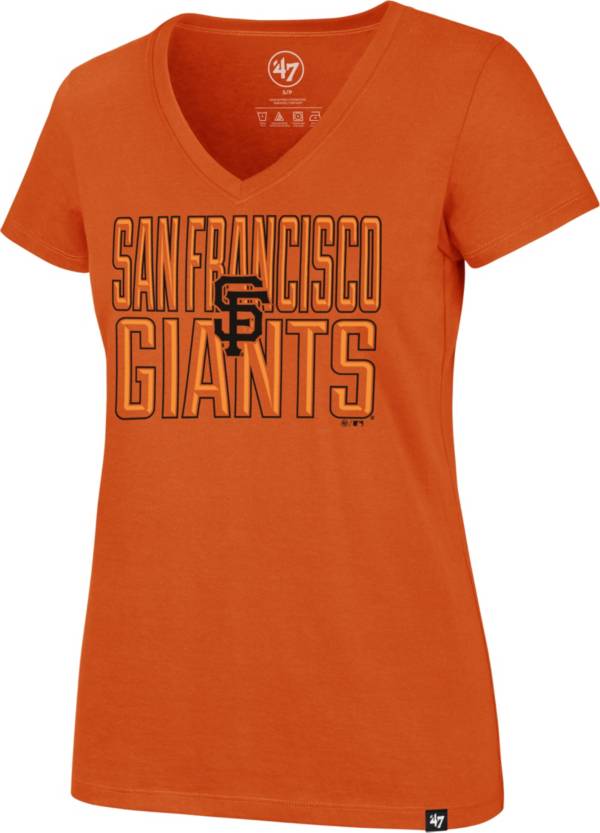 '47 Women's San Francisco Giants Orange Ultra Rival V-Neck T-Shirt