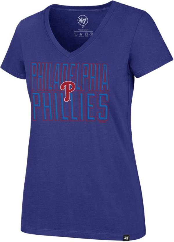 '47 Women's Philadelphia Phillies Royal Ultra Rival V-Neck T-Shirt