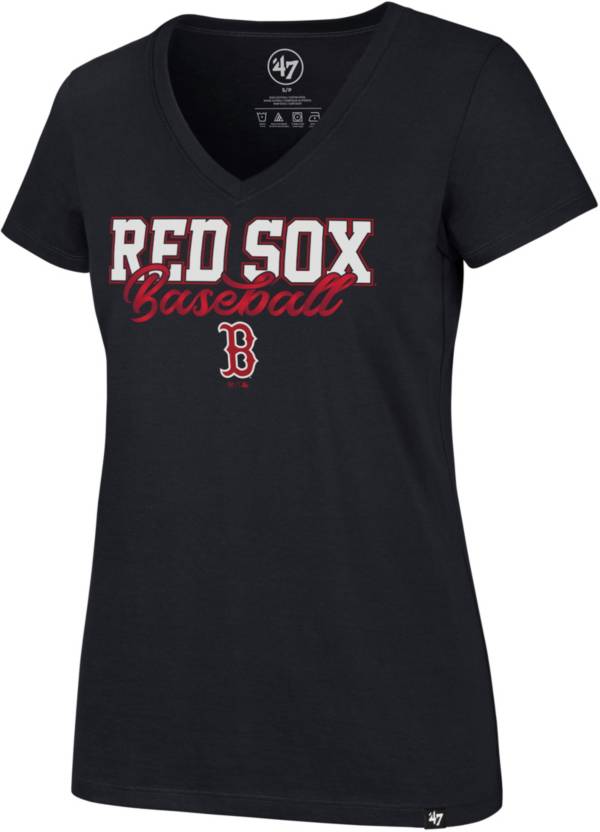 '47 Women's Boston Red Sox Black Ultra Rival V-Neck T-Shirt