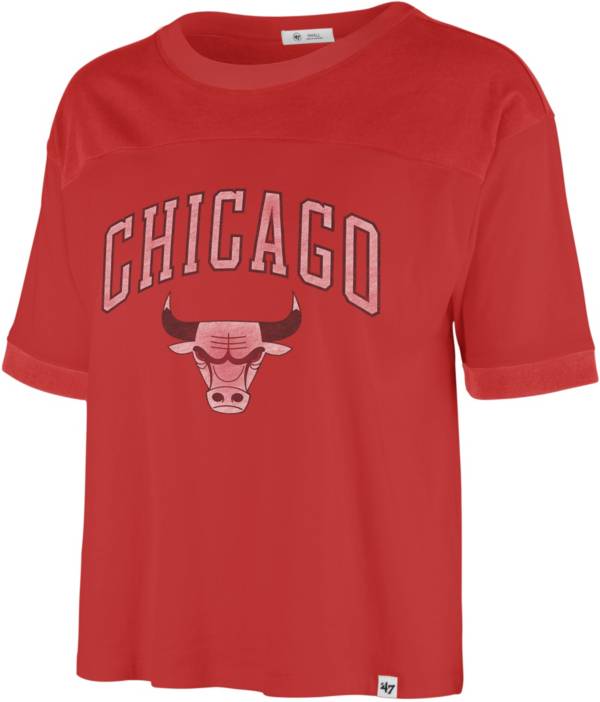 '47 Women's 2021-22 City Edition Chicago Bulls Red Billie Cropped T-Shirt