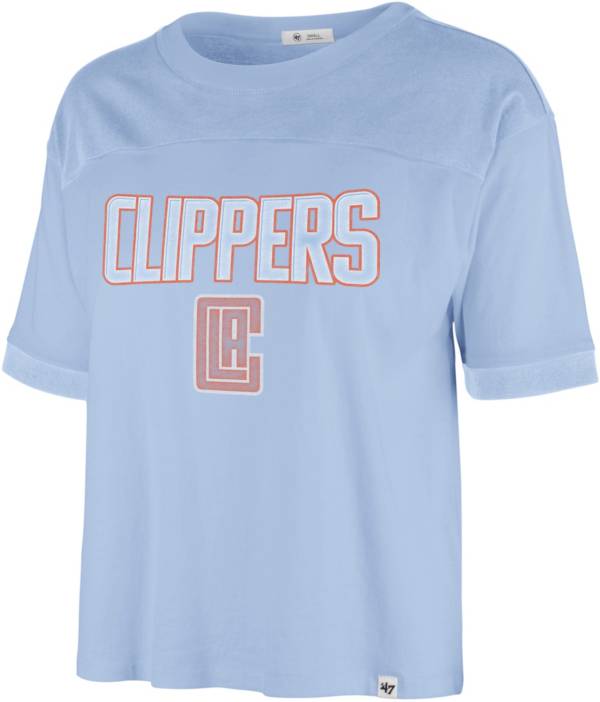 '47 Women's 2021-22 City Edition Los Angeles Clippers Blue Billie Cropped T-Shirt
