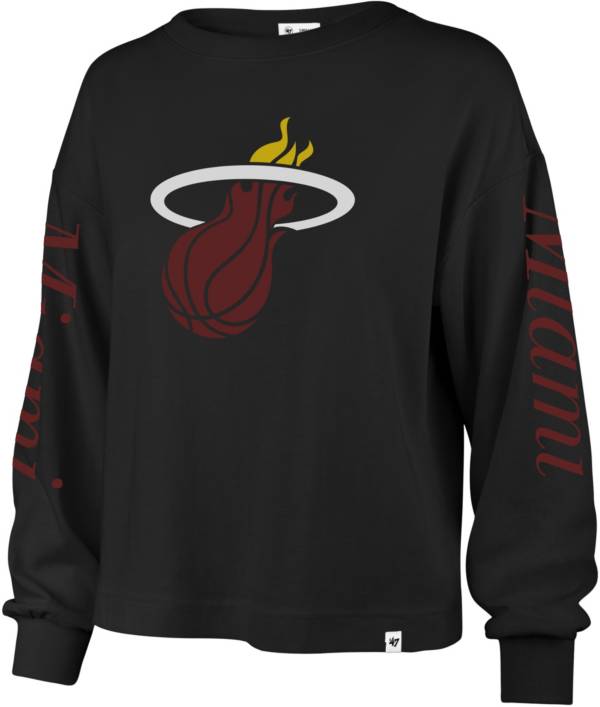 '47 Women's Miami Heat Black Long Sleeve T-Shirt