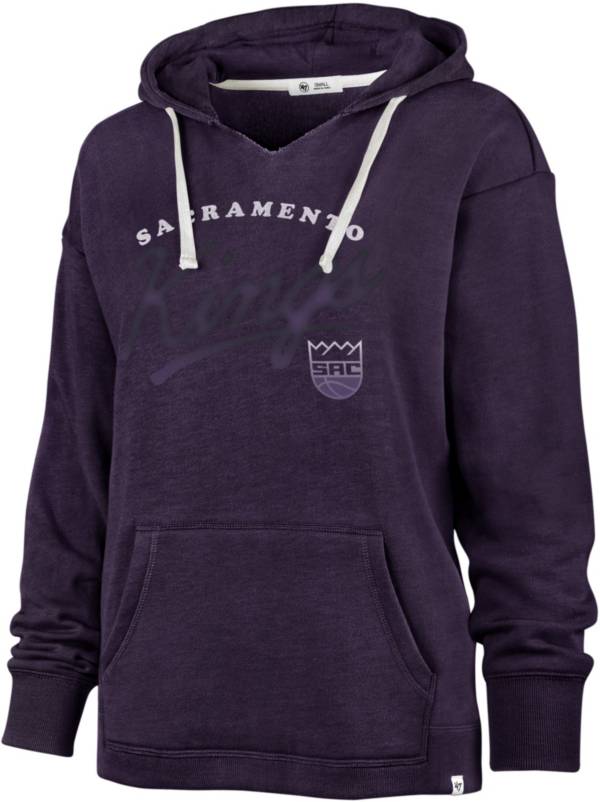 '47 Women's Sacramento Kings Purple Cross Script Hoodie