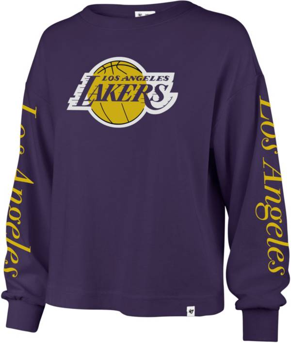 '47 Women's Los Angeles Lakers Purple Long Sleeve T-Shirt