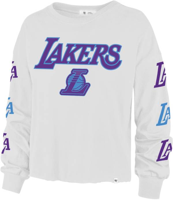 '47 Women's 2021-22 City Edition Los Angeles Lakers White Call Up Long Sleeve T-Shirt