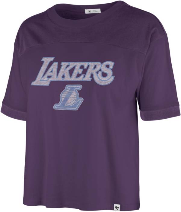 '47 Women's 2021-22 City Edition Los Angeles Lakers Purple Billie Cropped T-Shirt