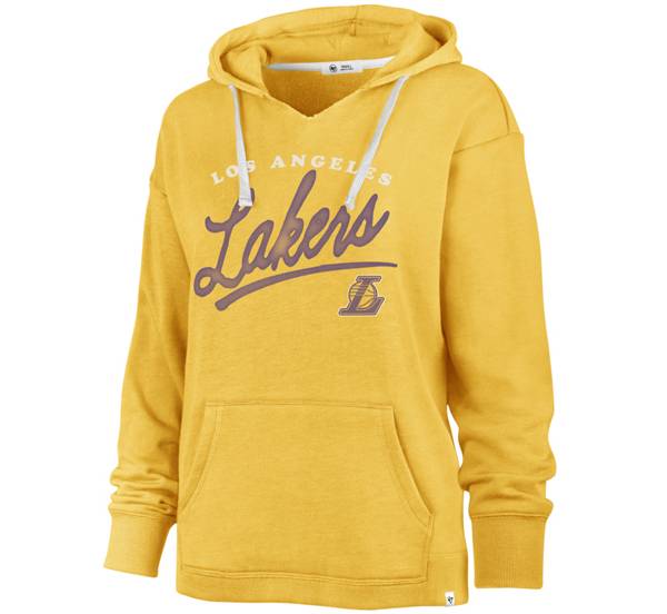 '47 Women's Los Angeles Lakers Yellow Cross Script Hoodie product image