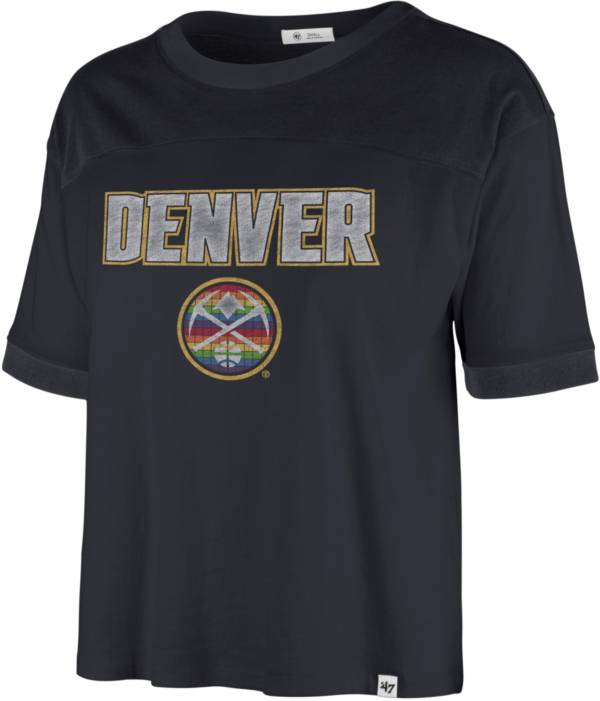 '47 Women's 2021-22 City Edition Denver Nuggets Blue Billie Cropped T-Shirt