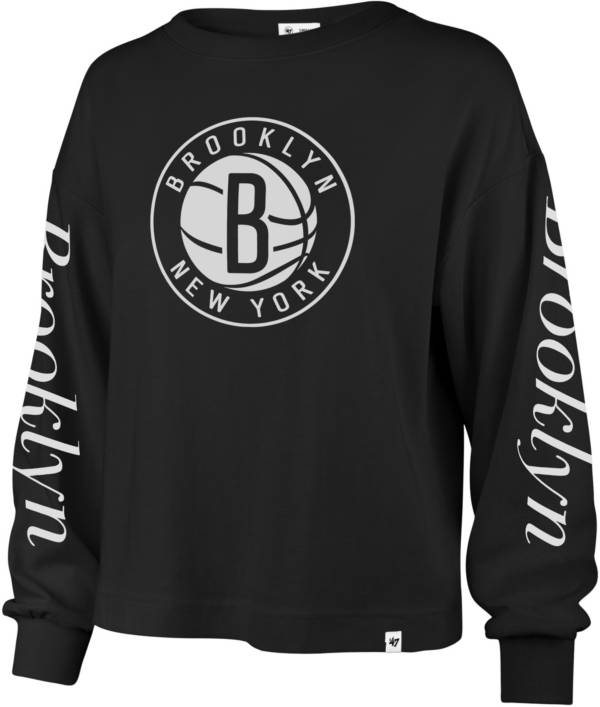 '47 Women's Brooklyn Nets Black Long Sleeve T-Shirt