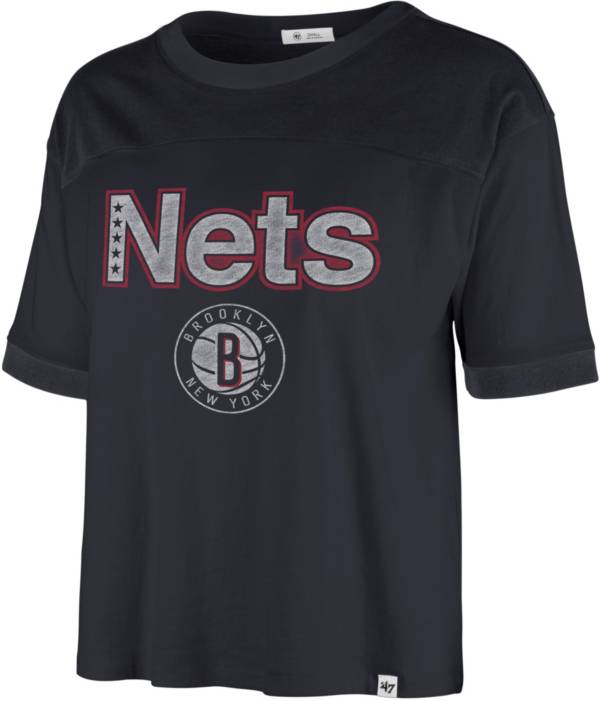 '47 Women's 2021-22 City Edition Brooklyn Nets Blue Billie Cropped T-Shirt
