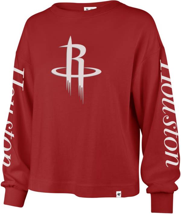 '47 Women's Houston Rockets Red Long Sleeve T-Shirt