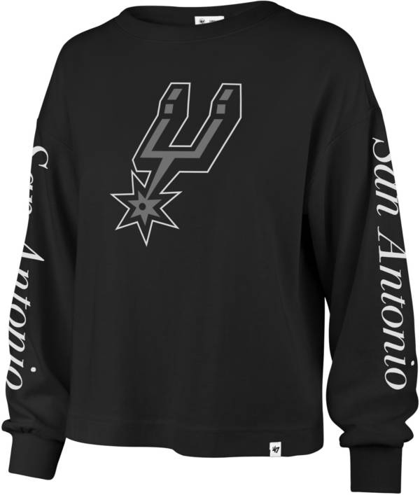 '47 Women's San Antonio Spurs Black Long Sleeve T-Shirt