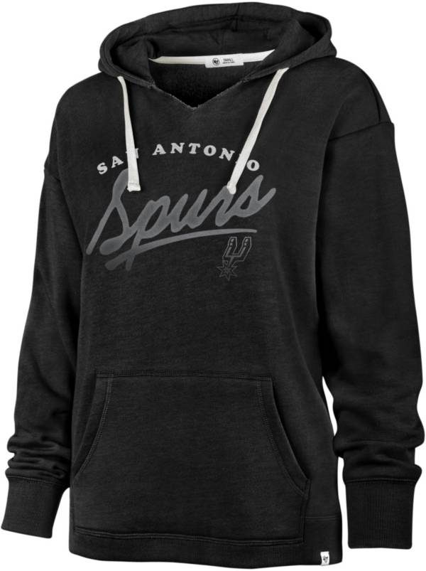 '47 Women's San Antonio Spurs Black Cross Script Hoodie