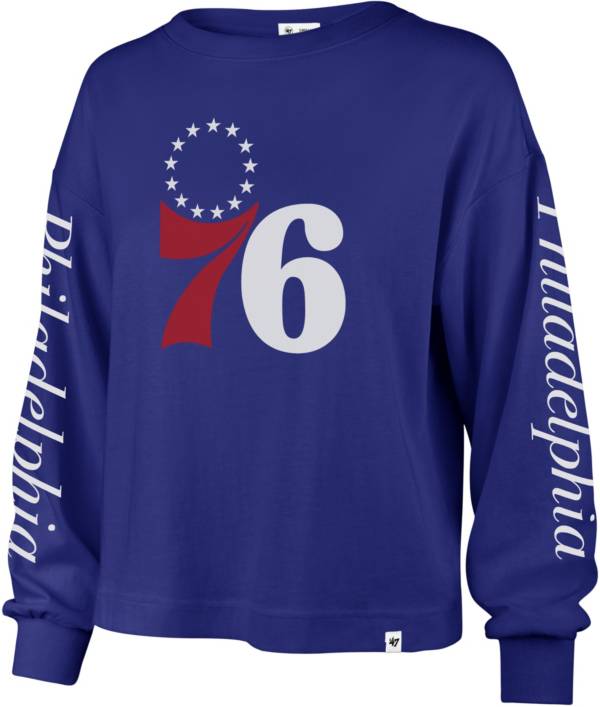 '47 Women's Philadelphia 76ers Blue Long Sleeve T-Shirt