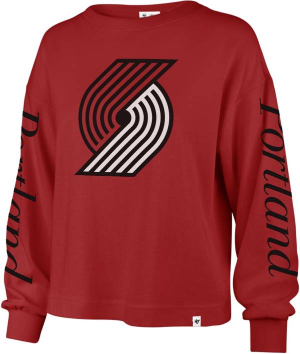 '47 Women's Portland Trail Blazers Red Long Sleeve T-Shirt