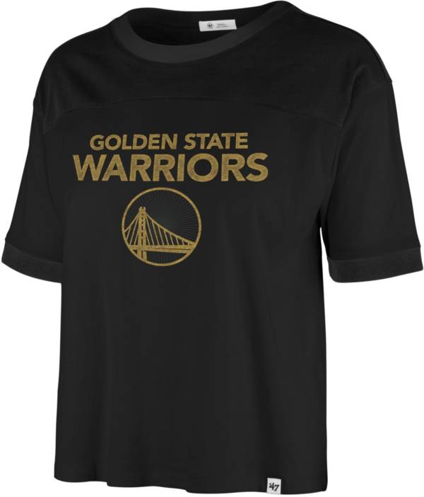 '47 Women's 2021-22 City Edition Golden State Warriors Black Billie Cropped T-Shirt