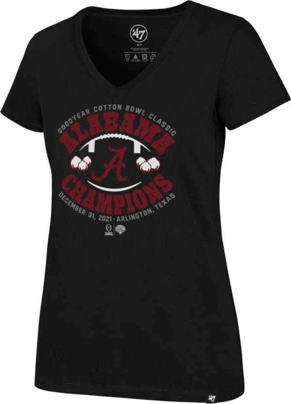 ‘47 Women's 2021 Goodyear Cotton Bowl Champions Alabama Crimson Tide T-Shirt