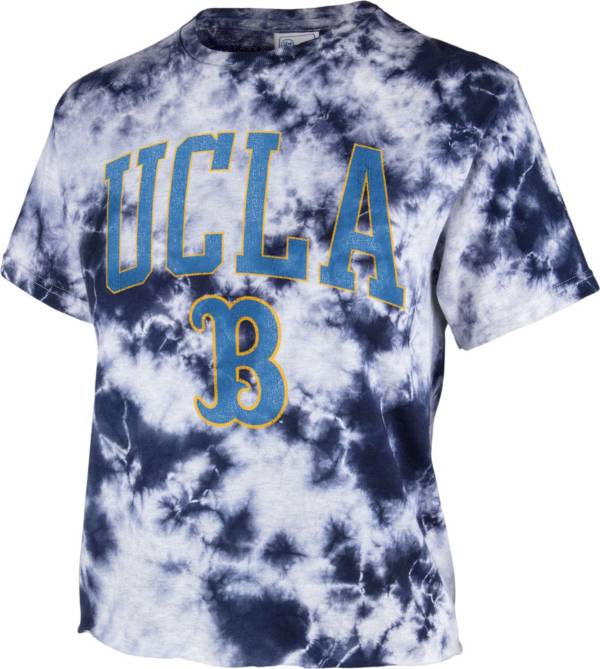 ‘47 Women's UCLA Bruins True Blue Cropped Tie-Dye T-Shirt