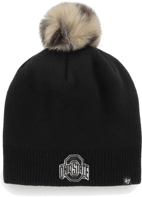 ‘47 Women's Ohio State Buckeyes Black Pom Knit Beanie