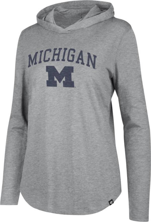 ‘47 Women's Michigan Wolverines Grey Piper Pullover Hoodie