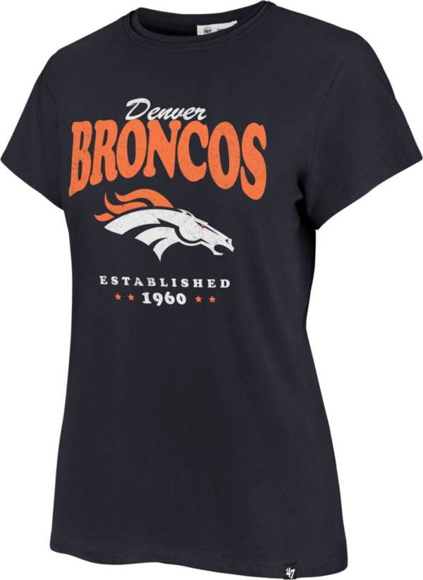 ‘47 Women's Denver Broncos Rally Cry Throwback Navy T-Shirt