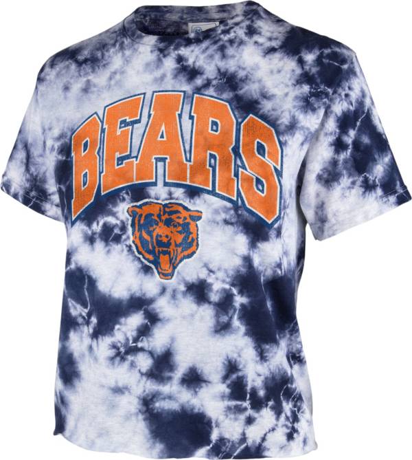 '47 Women's Chicago Bears Tie Dye Tubular Cropped Tie Dye T-Shirt