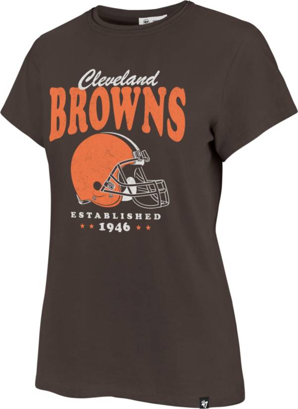 ‘47 Women's Cleveland Browns Rally Cry Throwback Brown T-Shirt