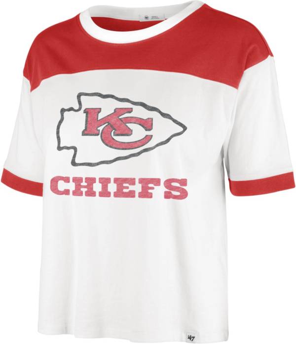 '47 Women's Kansas City Chiefs White Billie Cropped T-Shirt