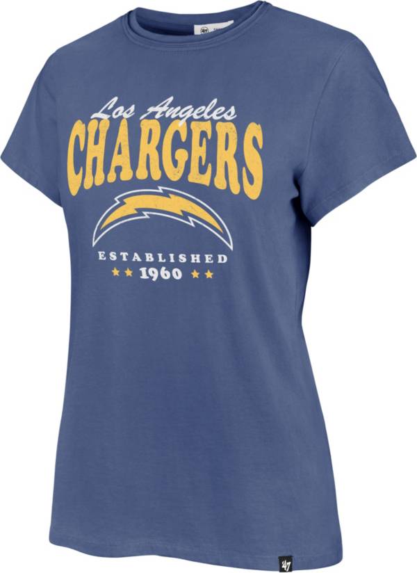 ‘47 Women's Los Angeles Chargers Rally Cry Throwback Blue T-Shirt product image