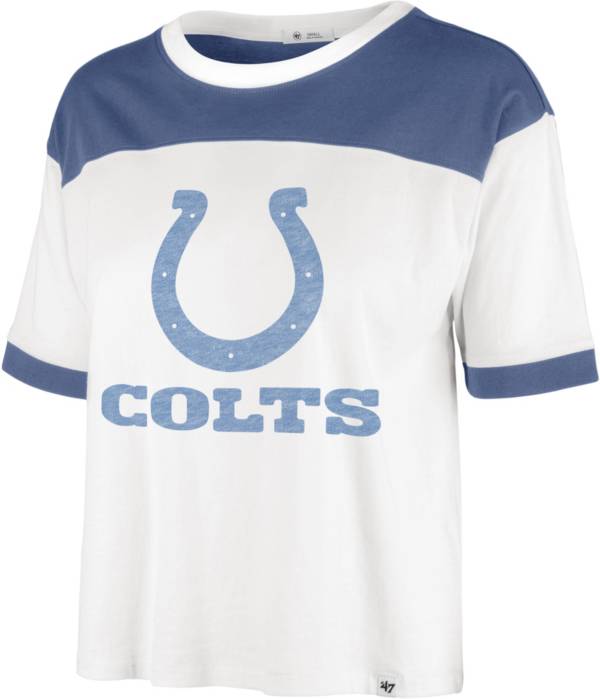 '47 Women's Indianapolis Colts White Billie Cropped T-Shirt