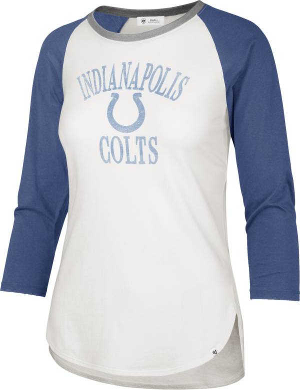 '47 Women's Indianapolis Colts White Long Sleeve Raglan T-Shirt