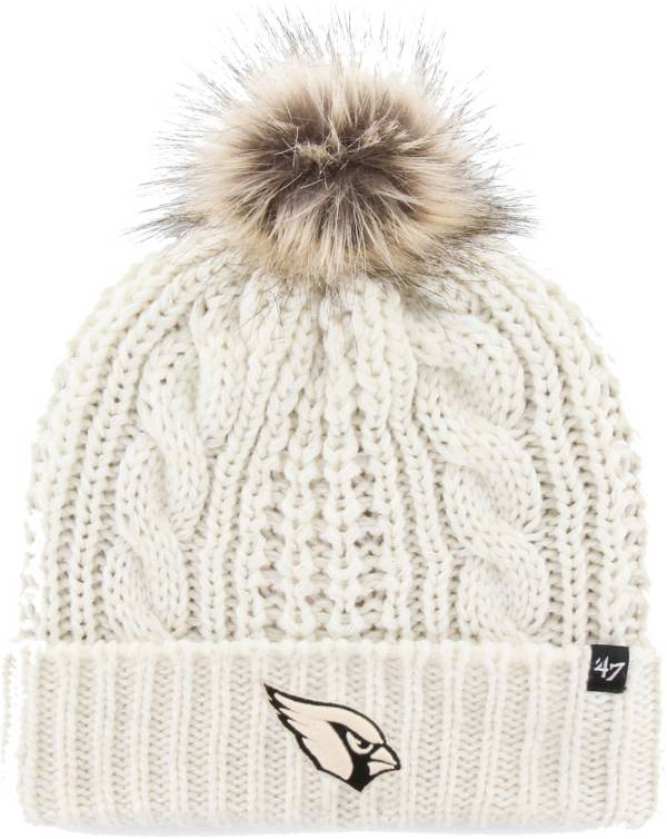 '47 Women's Arizona Cardinals White Cuffed Meeko Knit Beanie