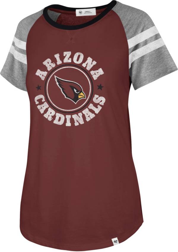 '47 Women's Arizona Cardinals Static Red Raglan T-Shirt