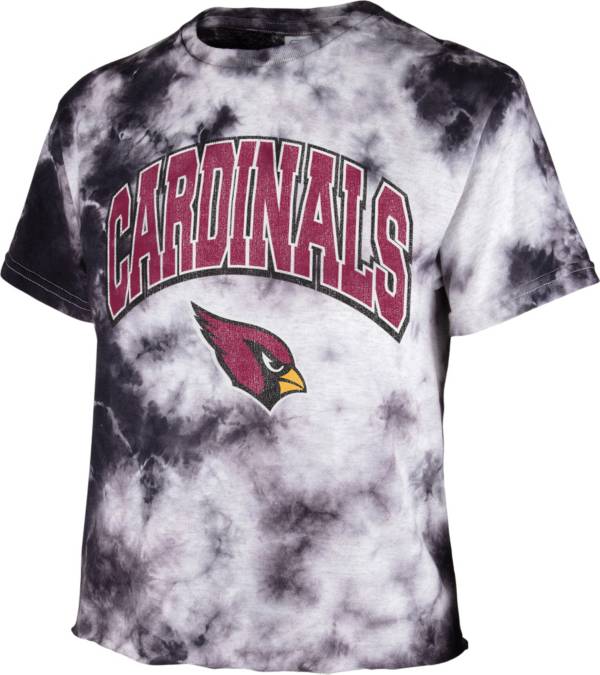 '47 Women's Arizona Cardinals Tie Dye Tubular Cropped Tie Dye T-Shirt