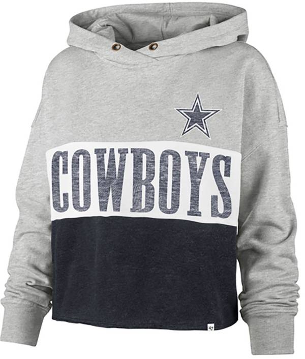 47 Women's Dallas Cowboys Grey Lizzy Cut Off Hoodie