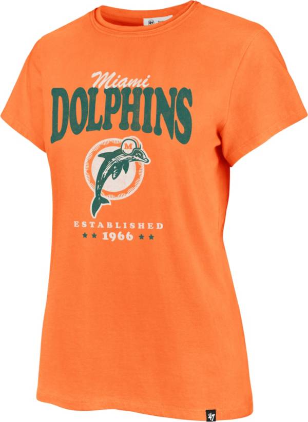 ‘47 Women's Miami Dolphins Rally Cry Throwback Orange T-Shirt