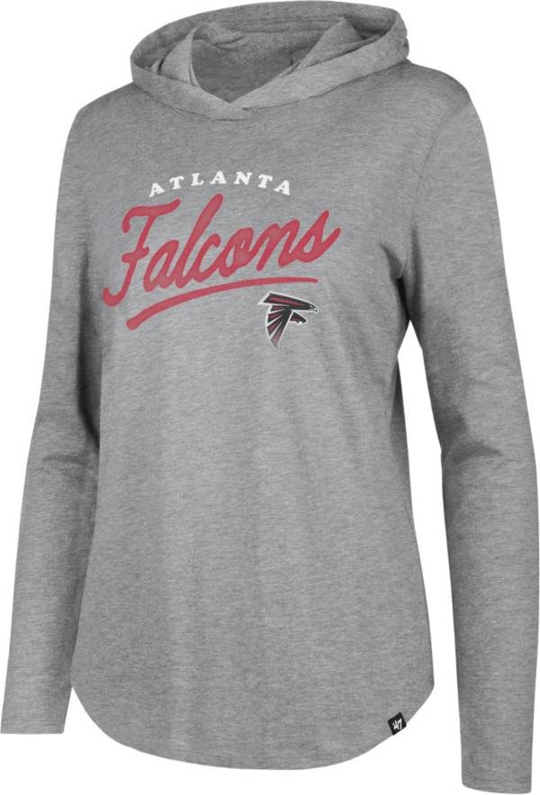 ‘47 Women's Atlanta Falcons Piper Logo Grey Hooded Long Sleeve T-Shirt