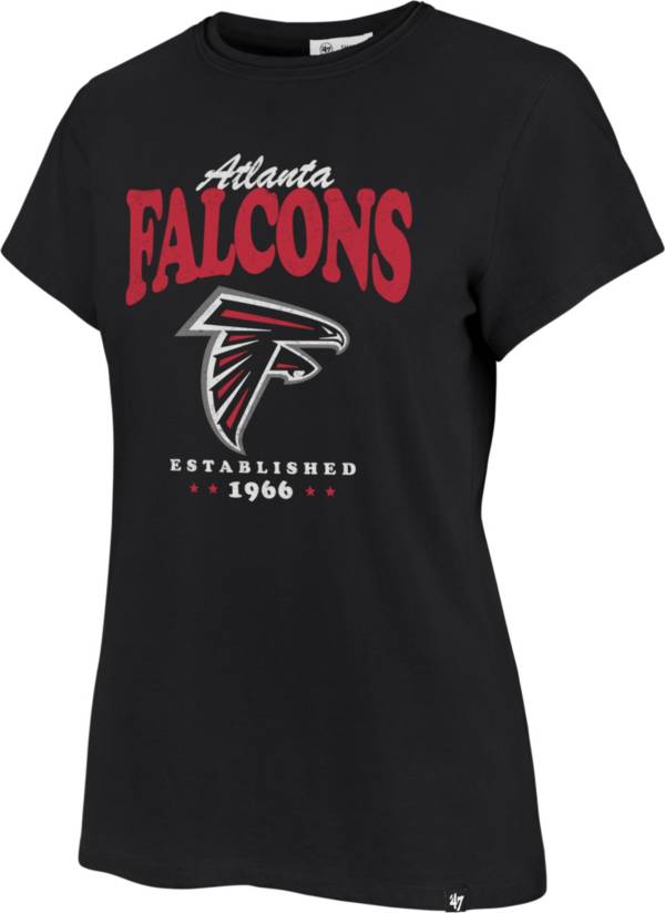 ‘47 Women's Atlanta Falcons Rally Cry Throwback Black T-Shirt