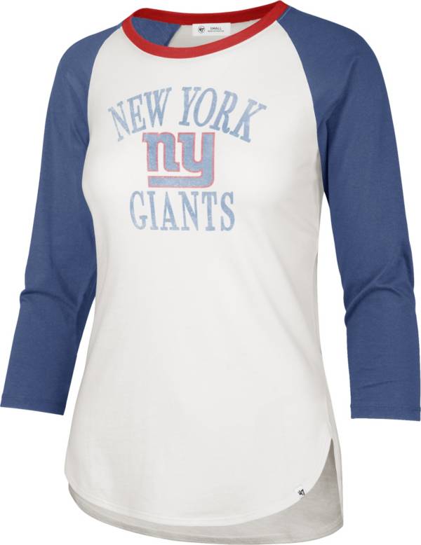 '47 Women's New York Giants White Long Sleeve Raglan T-Shirt