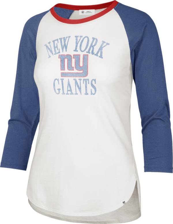 '47 Women's New York Giants White Long Sleeve Raglan T-Shirt product image