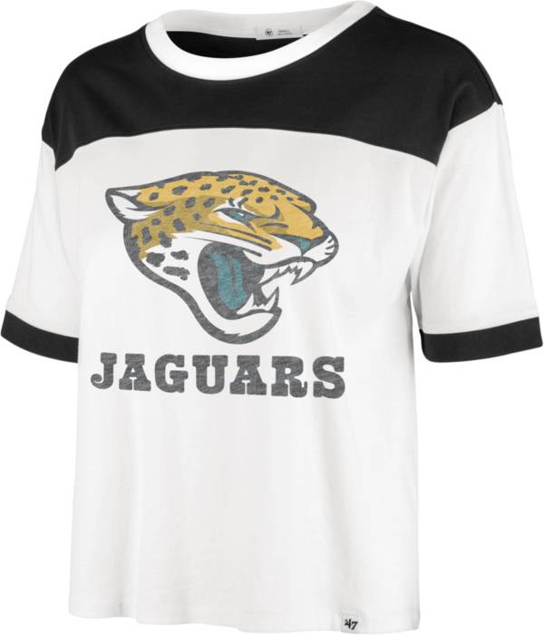 '47 Women's Jacksonville Jaguars White Billie Cropped T-Shirt