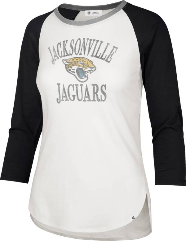 '47 Women's Jacksonville Jaguars White Long Sleeve Raglan T-Shirt