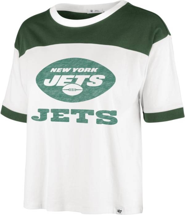 '47 Women's New York Jets White Billie Cropped T-Shirt product image