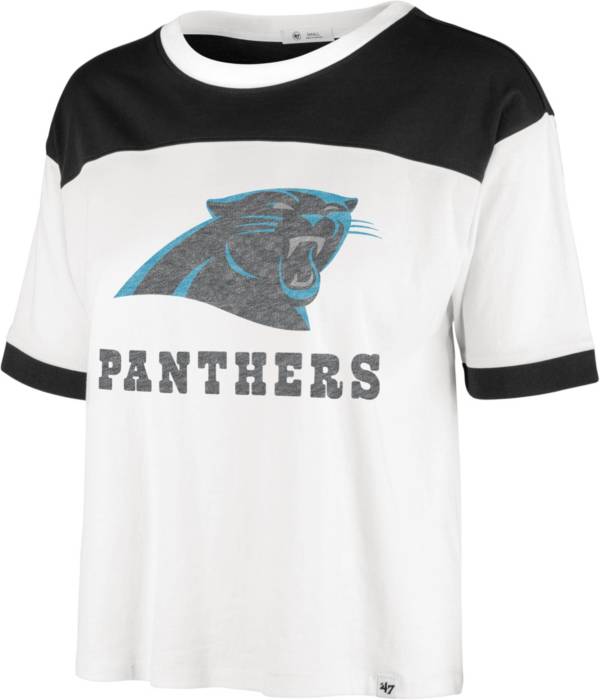 '47 Women's Carolina Panthers White Billie Cropped T-Shirt product image