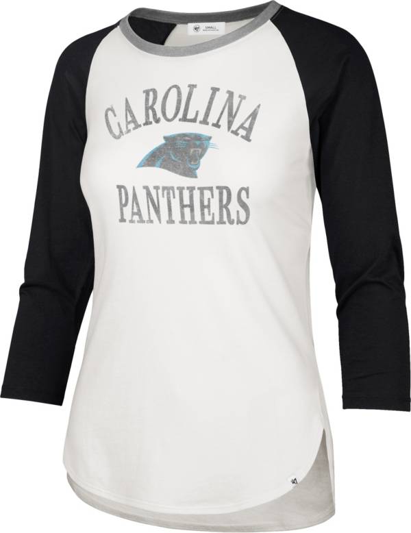 '47 Women's Carolina Panthers White Long Sleeve Raglan T-Shirt