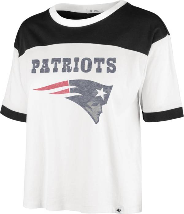 '47 Women's New England Patriots White Billie Cropped T-Shirt product image