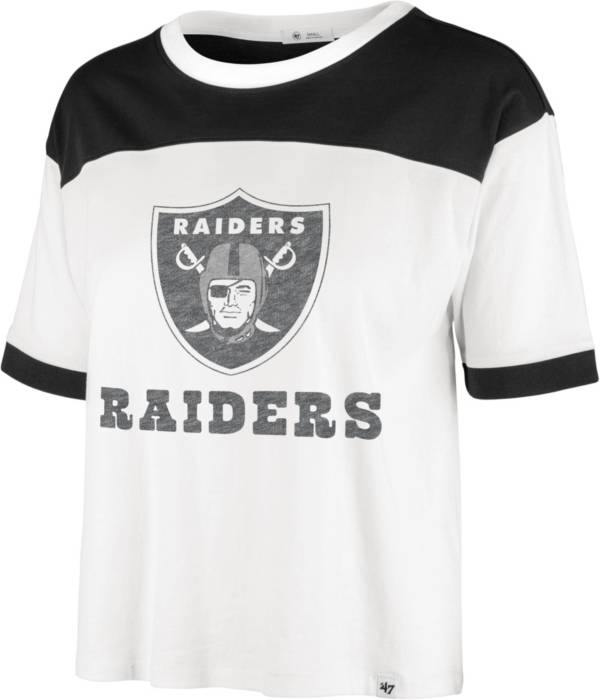 '47 Women's Las Vegas Raiders White Billie Cropped T-Shirt