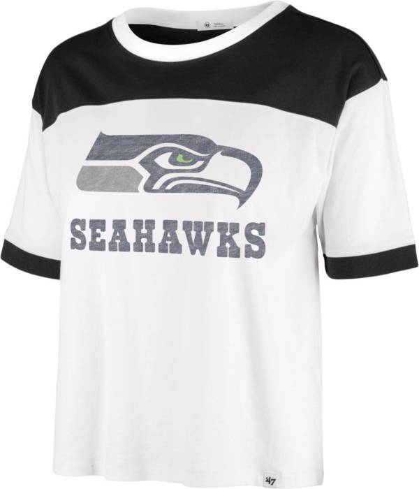 '47 Women's Seattle Seahawks White Billie Cropped T-Shirt